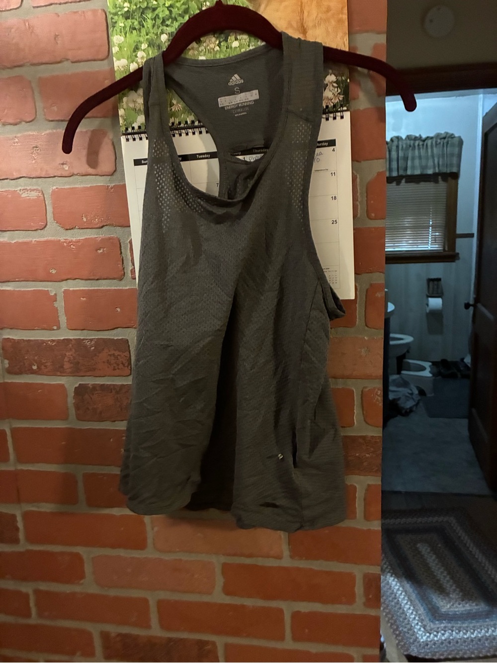 adidas Gray Racerback Athletic Tank Top